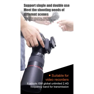 Двухканальный беспроводной микрофон с OLED-дисплеем Relacart Mi2