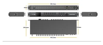 Мультивьюер коммутатор AVMATRIX MMV1630 компактный 1RU 3G-SDI 16CH