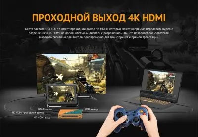 Устройство видеозахвата AVMATRIX UC1218-4K HDMI USB