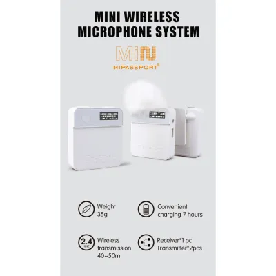 Двухканальный беспроводной микрофон с OLED-дисплеем Relacart Mi2