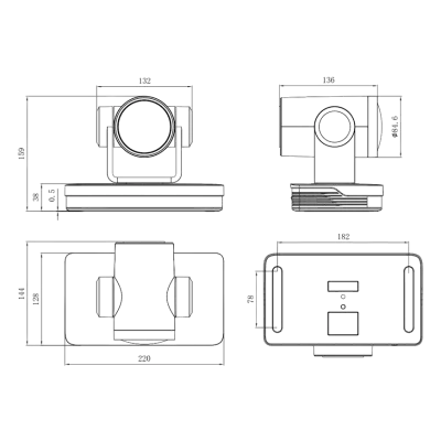 PTZ камера для видеоконференцсвязи Prestel 4K-PTZ812P фото в интернет-магазине region-int.ru