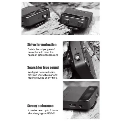 Двухканальный беспроводной микрофон с OLED-дисплеем Relacart Mi2